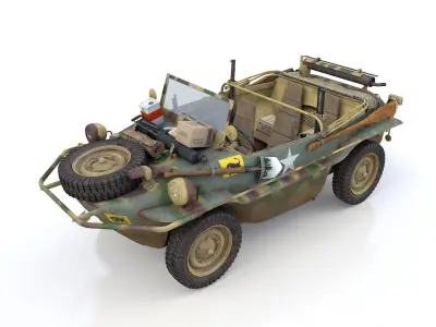 VW - Typ 166 - Schwimmwagen - 23 Hussars  3D model