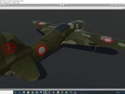 Pack of realistic pbr 42 low poly game AR VR ready aircraft Low-poly 3D model