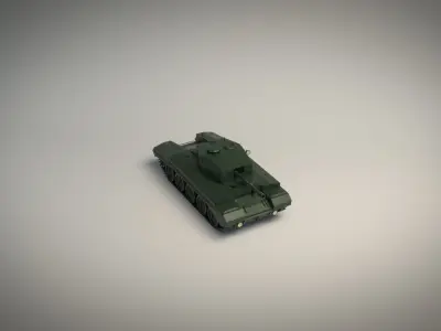 Low Poly Tank 01 Low-poly 3D model purchase