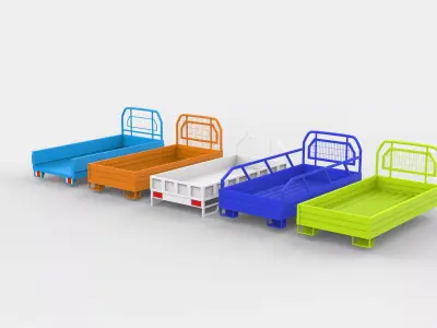 pickup truck body set 3D model