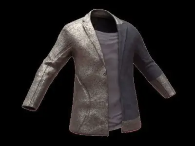 Gameready jacket coat pack Low-poly 3D model