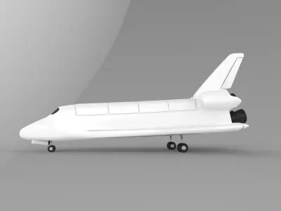 space shuttle Low-poly 3D model