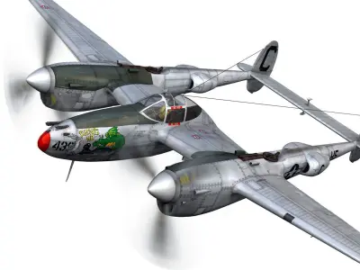 Lockheed P-38 Lightning - Gung Ho 3D model