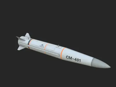 CM401 CM-401 Anti-ship Missile Weapon System Ballistic Missile Low-poly 3D model