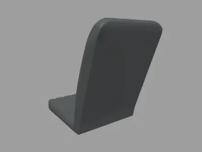 Car Seat 023 Low-poly 3D model