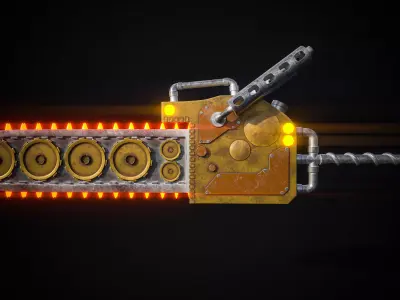 Sci Fi Energy Chainsaw Futuristic Weapon 3D model
