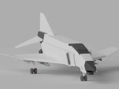 Cartoon McDonnell Douglas F-4 Phantom II 3D model