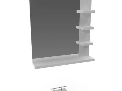 Barber working place C Free 3D model