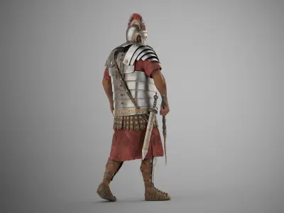 Roman legionnaire v03 3D model