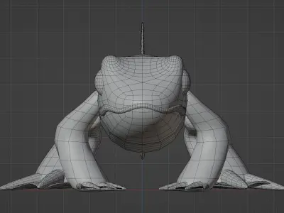 Cute Frog lv2 3D model