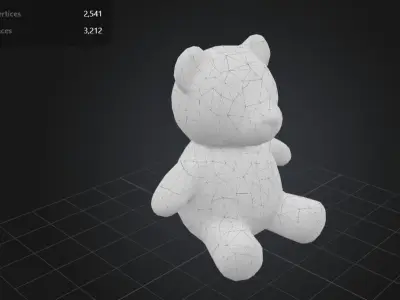 Free Teddy Bear Plushie toy Free low-poly 3D model