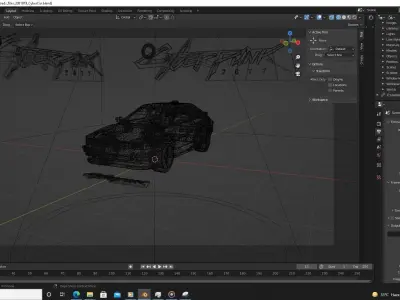 Cyber car Free 3D model