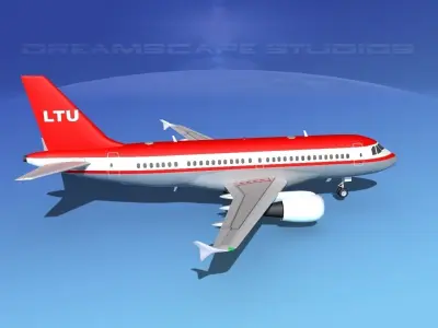 Airbus A319 LTU 3D model
