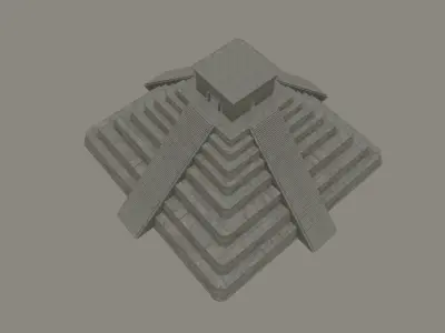 Mayan Temple Low-poly 3D model