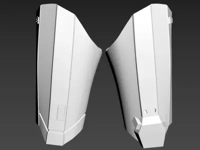 Star Wars The Rise of Skywalker Jet Trooper Thigh Armor 3D print model