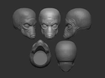 Shriv - Headsculpt for Action Figures 3D print model 3D print model