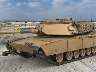 Tank  M1 Abrams 3D model