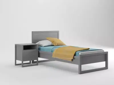 Single Bed Free 3D model