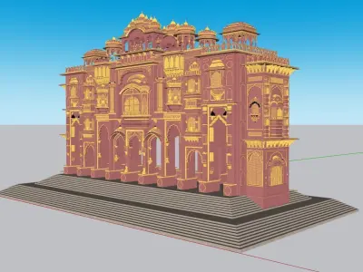Patrika gate Jaipur 3D model