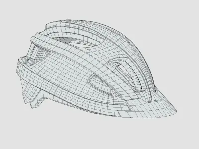 Bike Helmet Low Poly PBR Realistic Low-poly 3D model