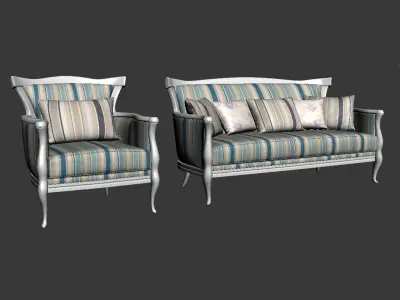 Volpi Matilde Sofa and Armchair Free 3D model
