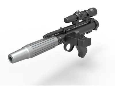 Rebel Fleet Trooper Blaster pistol DH-17 from Star Wars ROTJ 3D model