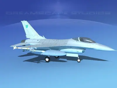 Gen Dyn F-16A Falcon V39 Oman 3D model