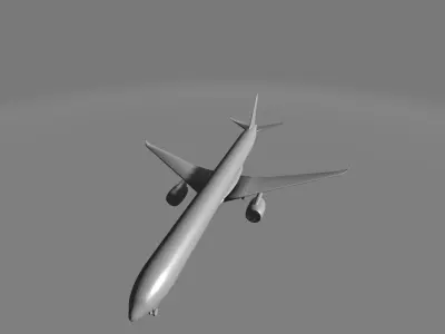Boeing 777 Free low-poly 3D model