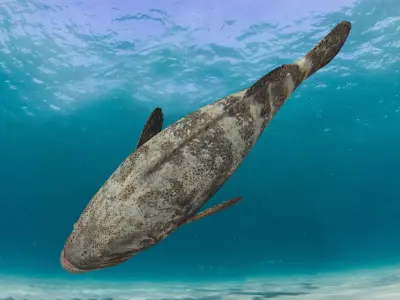 Most Real Goliath Grouper - 8k - 3d animated Low-poly 3D model