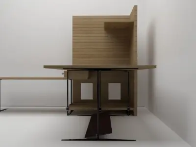 Corner Computer Desk Free 3D print model