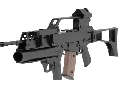 Heckler Koch AG36 Grenade launcher 3D model