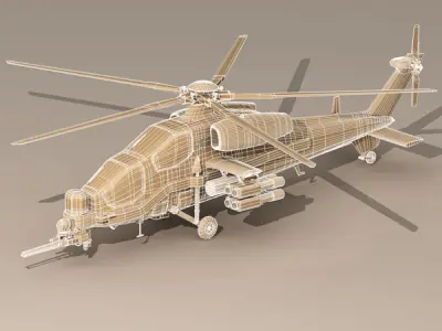 Agusta A129 Mangusta textured 3D model