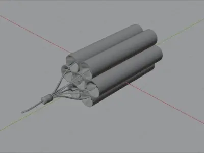 Simple Dynamite Low-poly 3D model
