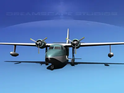 Grumman G-73 Mallard V24 3D model