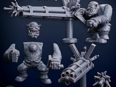 Pirate Orc Driver and Gunner 3D print model