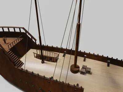 sailboat ship 3D model