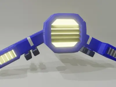 Spaceship Fighter - Hunter - Nave Espacial Low-poly 3D model