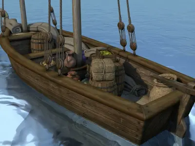 Sailboat with a commodity 3D model