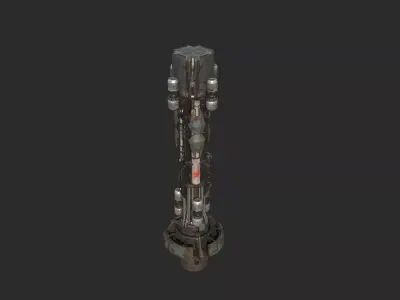 Future Sci-Fi Space Rocket 3D model