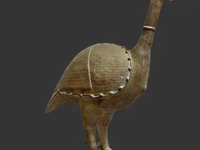 Okporhu - Rooster Figure Low-poly 3D model