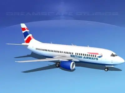 Boeing 737-300 British Airways 3D model
