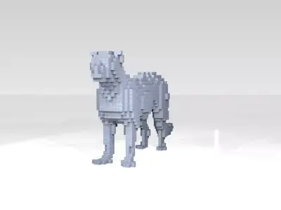 Leopard Voxel 3D model