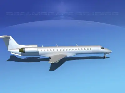 Embraer ERJ-145 Bare Metal 3D model