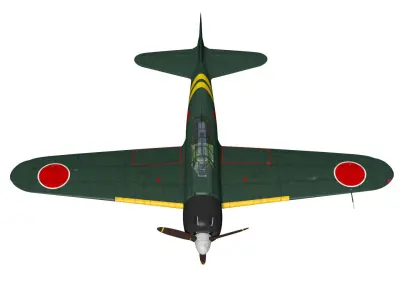 A6M3 Zero fighter Type 22  3D model