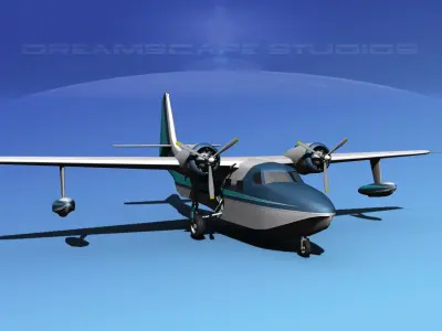 Grumman G-73 Mallard V08 3D model