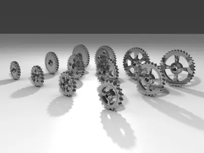 Cogwheels gears 3D model