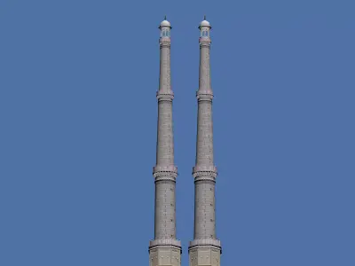 Interesting tower - taj mahal piller - 3d model 3D model