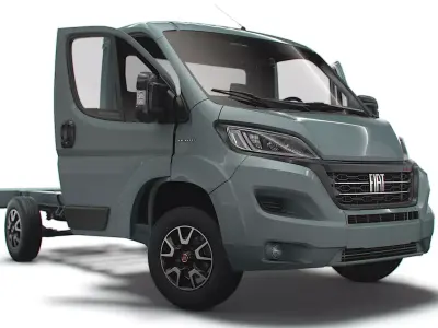 Fiat Ducato Chassis Truck SCab 3450WB HQInterior 2023 3D model