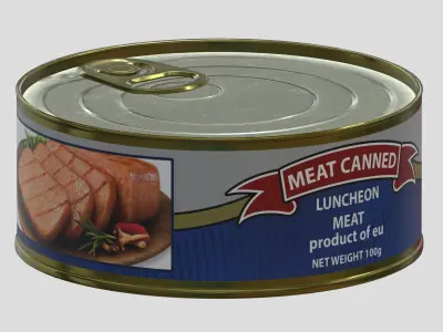 Meat Canned Low Poly Low-poly 3D model
