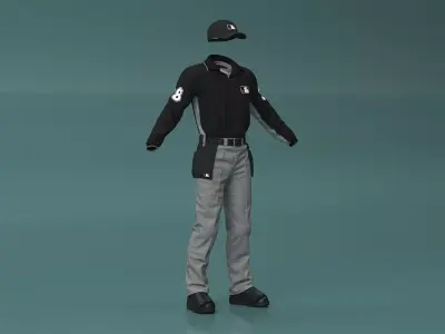 Softball Umpire Clothes 3D model
